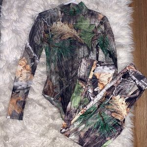 Camo legging/body suit set